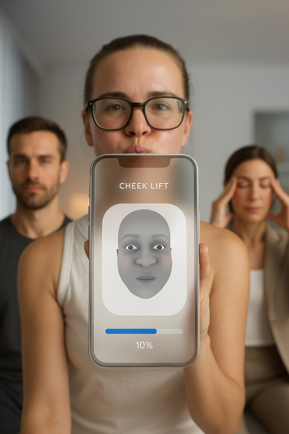 MirrorFit app — face wellness routine